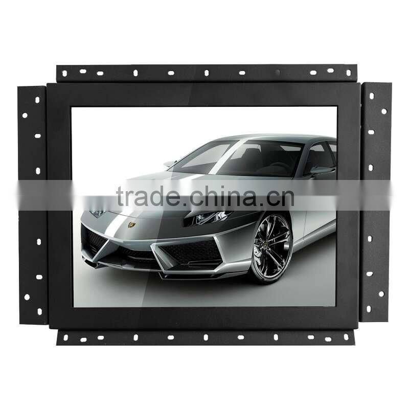 Black White Color Metal Case 1024*768 4:3 12inch LED Open Frame Monitor