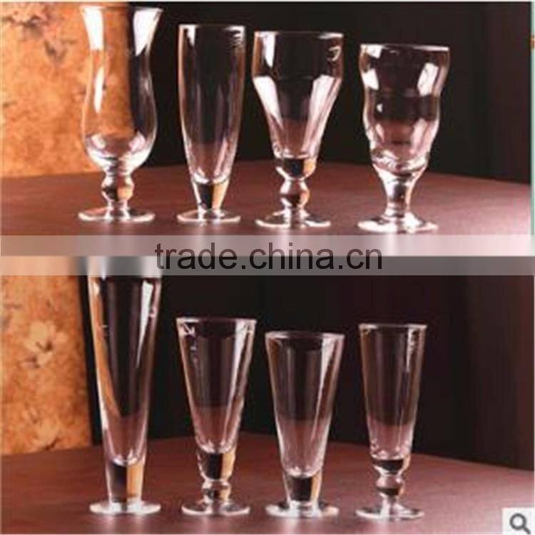 Promotion lead-free all kinds of fruit beverage juice glass cup in stockage 280ml-420ml.