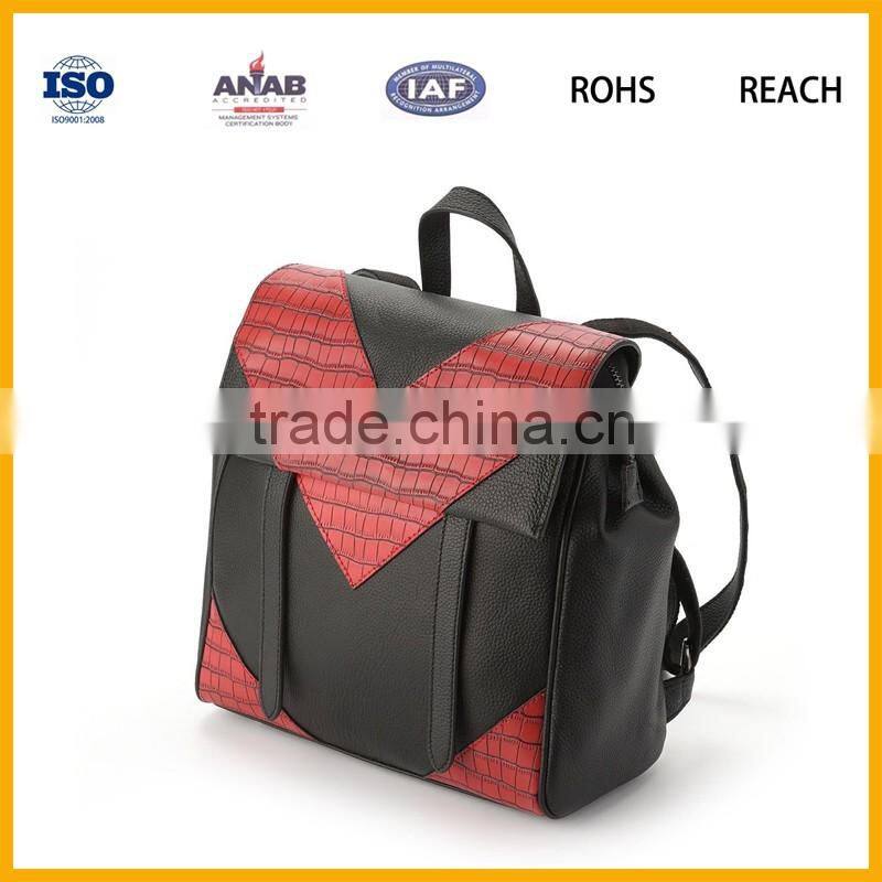 new design school laptop backpack stylish leather backpack pu leather men backpack