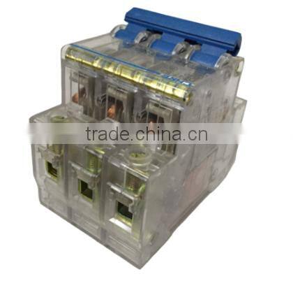 mini circuit breaker with transparent cover DZ47-63 3P 6-32A