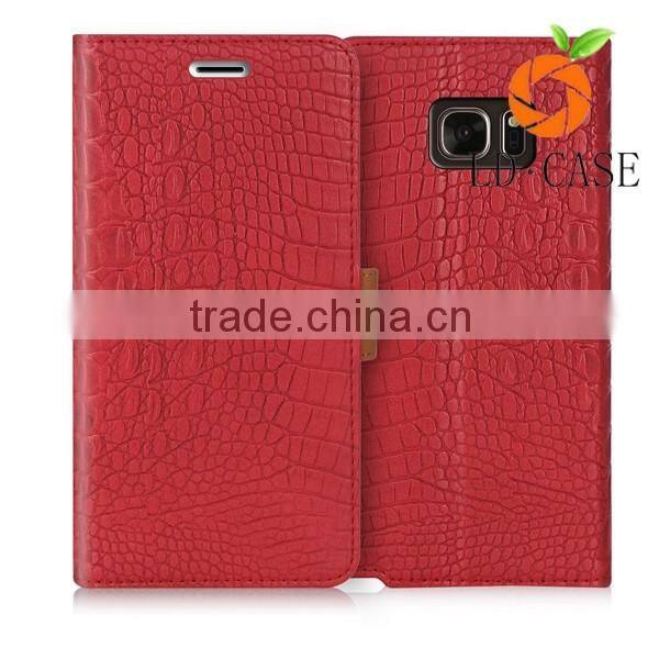 Wallet PU Leather lowest price Card Slots case for Samsung galaxy s6 edge phone case
