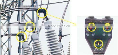 Temperature sensor label used to monitor electric connection parts at substation