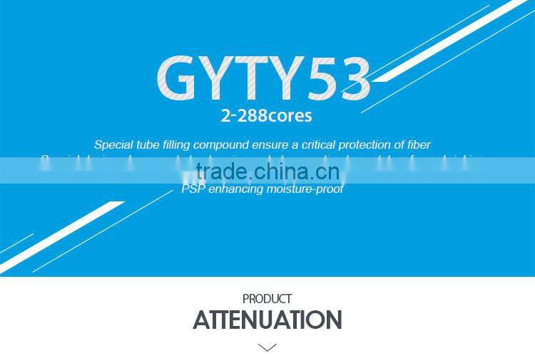 GYTY53 24 core single mode outdoor direct buried fiber optic cable for underground