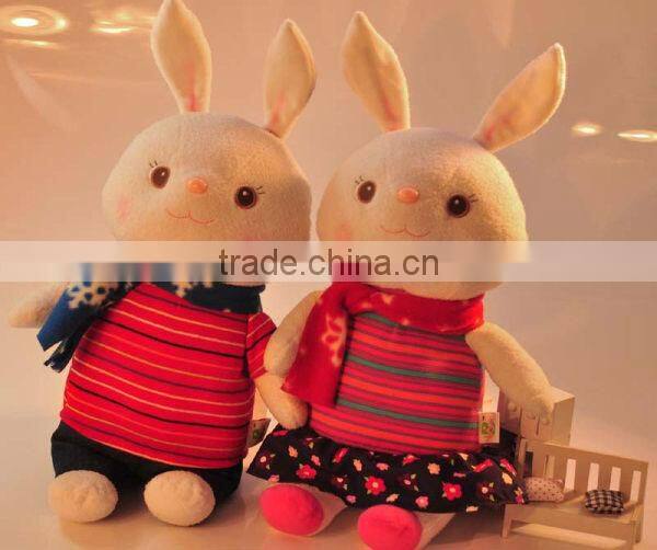 Funny smile rabbit toy/super soft stuffed toy