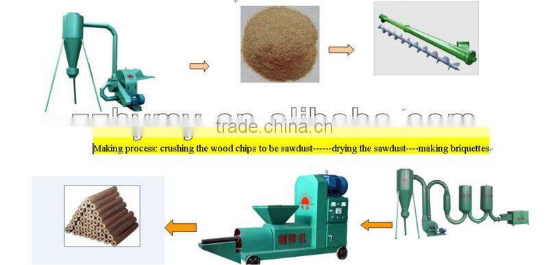 high capacity sawdust briquettes extruder
