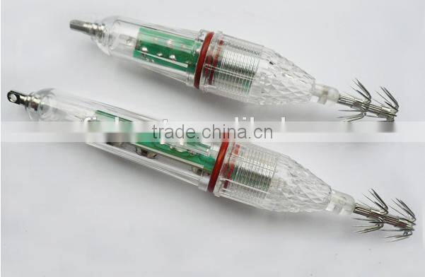 led squid fishing light with squid jig hook