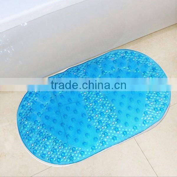 High quality green foot shaped rubber bath mat