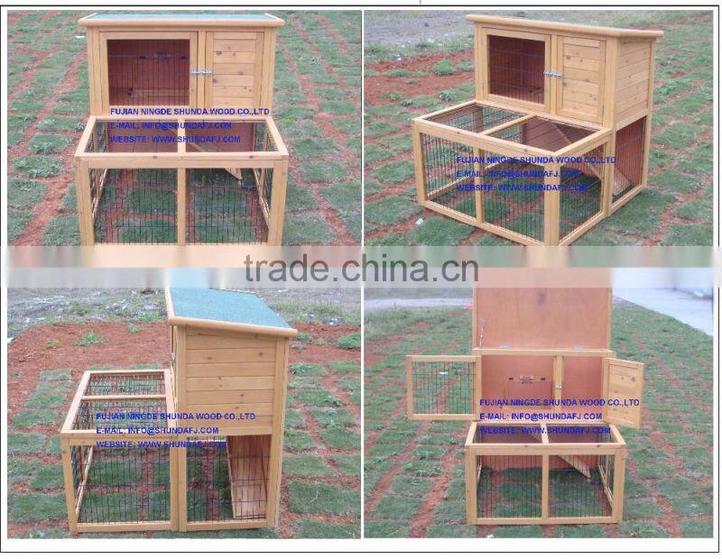 2 Storey Custom Rabbit Hutch with Run