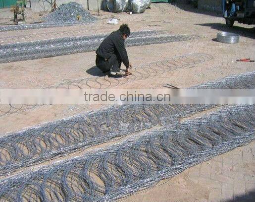 Galvanized fake concertina razor wire