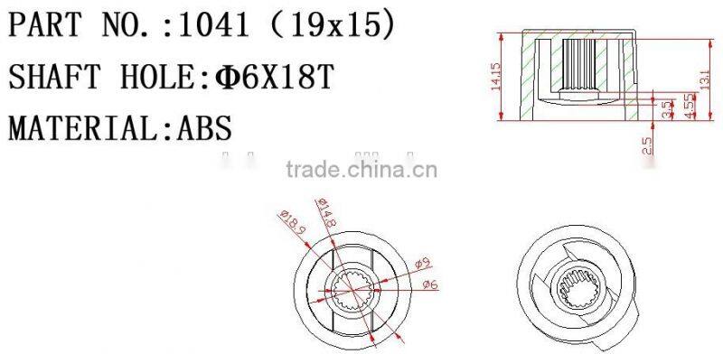 Davies 1510 Clone push fit pedal plastic knob