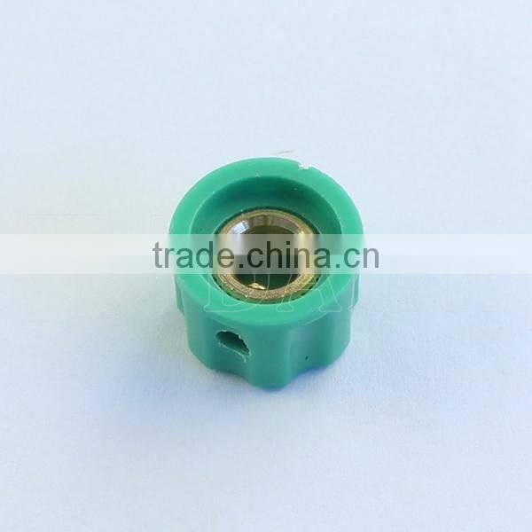 small colorful fluted point guitar plastic knob with aluminum top