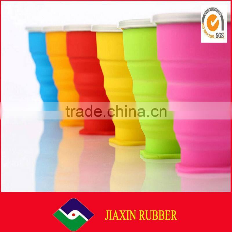 Promotional portable mini drinking silicone folding cup