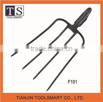 garden steel spading fork head with 4 prongs