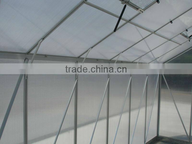 High cost performance hobby aluminium garden greenhouse kits with 6mm polycarbonate HX66 series