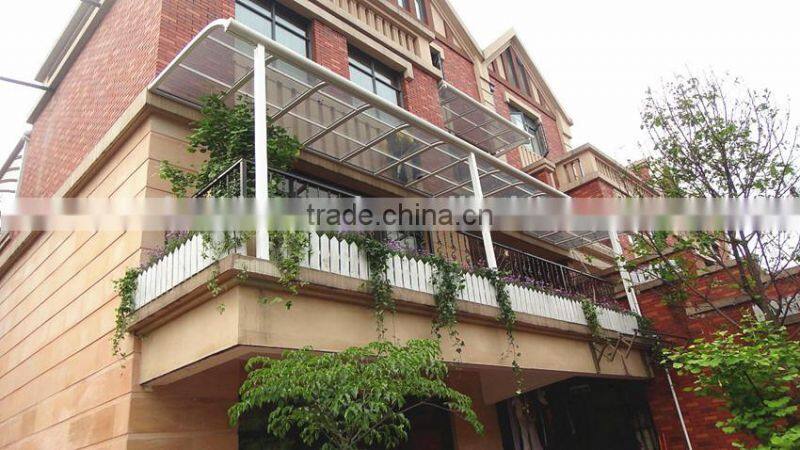 Sturdy aluminium polycarbonate patio cover, balcony canopy, outdoor patio covering
