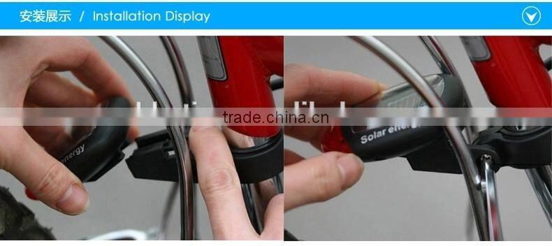 solar energy led bicycle light front tail light bicycle light led rear light warning bicycle light