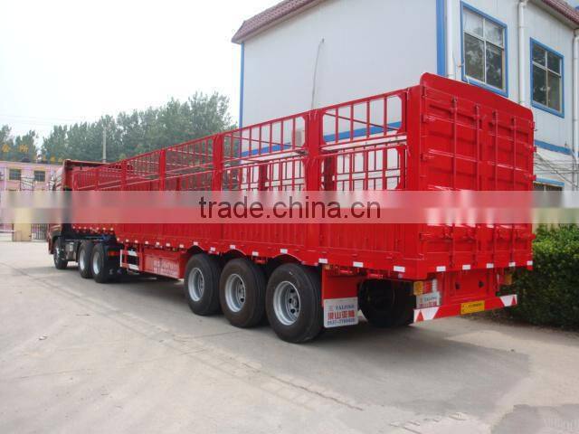 60ton 3 axles Low Bed Stake semi trailer