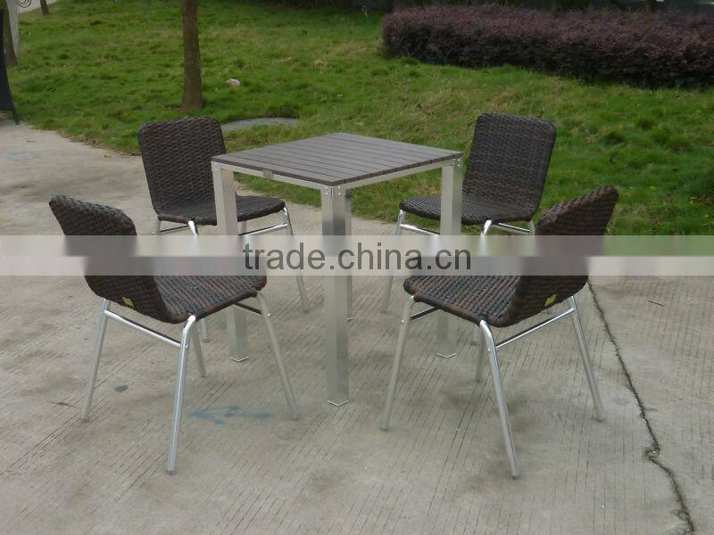 27071+643-5 polished aluminium frame garden furniture