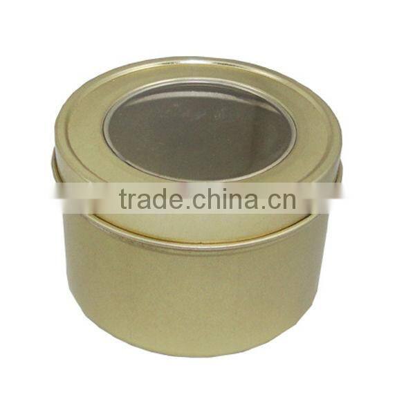 round candle tin containers