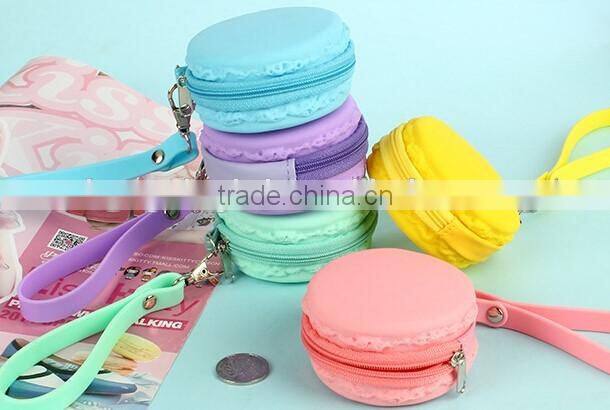 New products Silicone Waterpoof Macarons woman wallet for travel