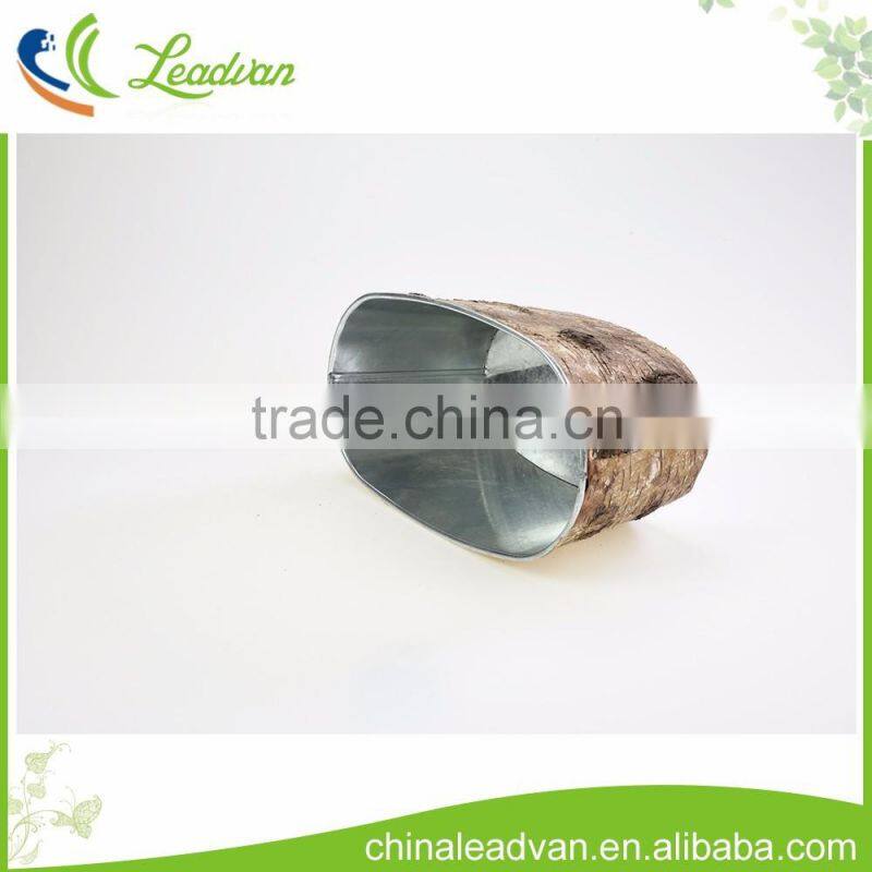 2017 factory promotion 10" handicraft metal mesh garden insert outdoor oval planter flower pots