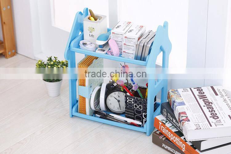 2-Shelf Shelving Unit Plastic Bathroom Shelf with two layers Organizer
