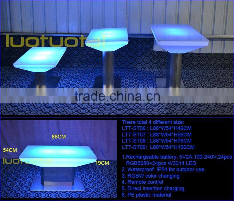 restaurant/livingroom/bar/club 16 color change Led dining table