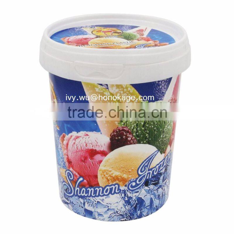 IML Plastic Custom Ice Cream Container Packaging,IML Ice Cream Tub Sizes
