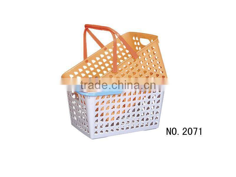 high quality cheap price small plastic hand baskets/plastic gift baskets/plastic produce baskets