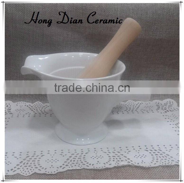 Herbs&Spices Grinder, Kitchenware Tool,porcelain bowl for grinding, Mortar and Pestle