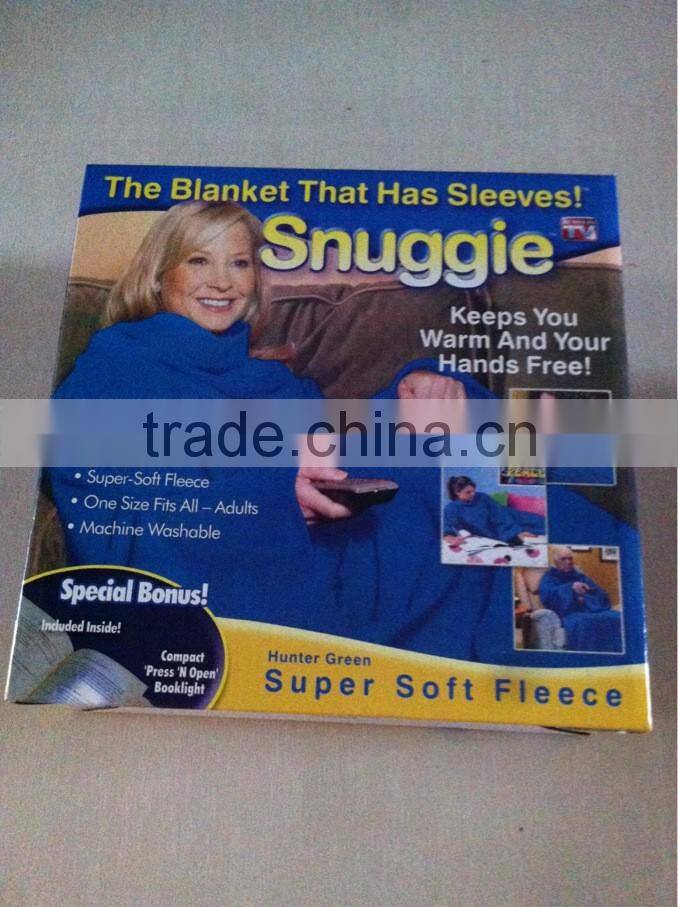 New Arrival Snuggie Blanket With Sleeves For Winter, Lazy Fleece Blanket Warm Blanket For TV Time/Leisure/ Reading /Bed