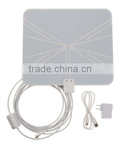 Newest Digital indoor tv Antenna with amplifier gain 25-30 db Hot Indoor tv antenna