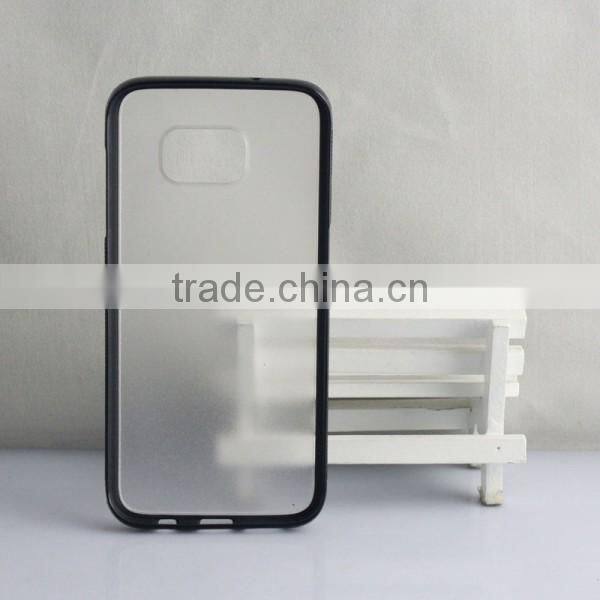 Matte TPU+PC bottom creative blank phone case for samsung s7 edge