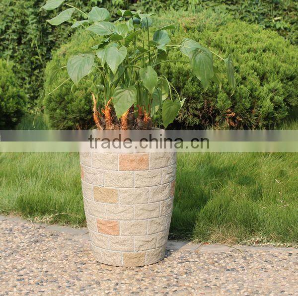 FO-204 Outdoor rock fiberglass flower pots whole
