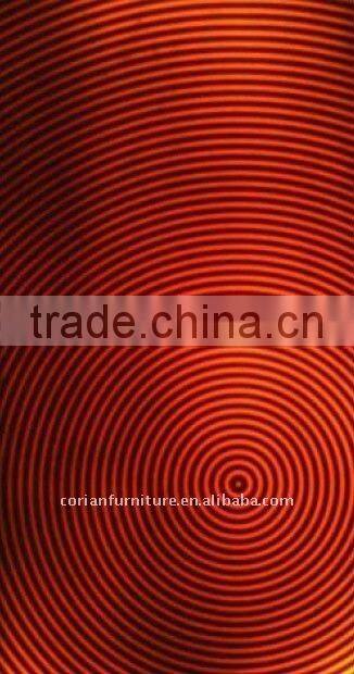 Design acrylic solid surfaces decorating wall