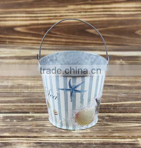 competitive price autumn metal bucket for sale garden flower pot