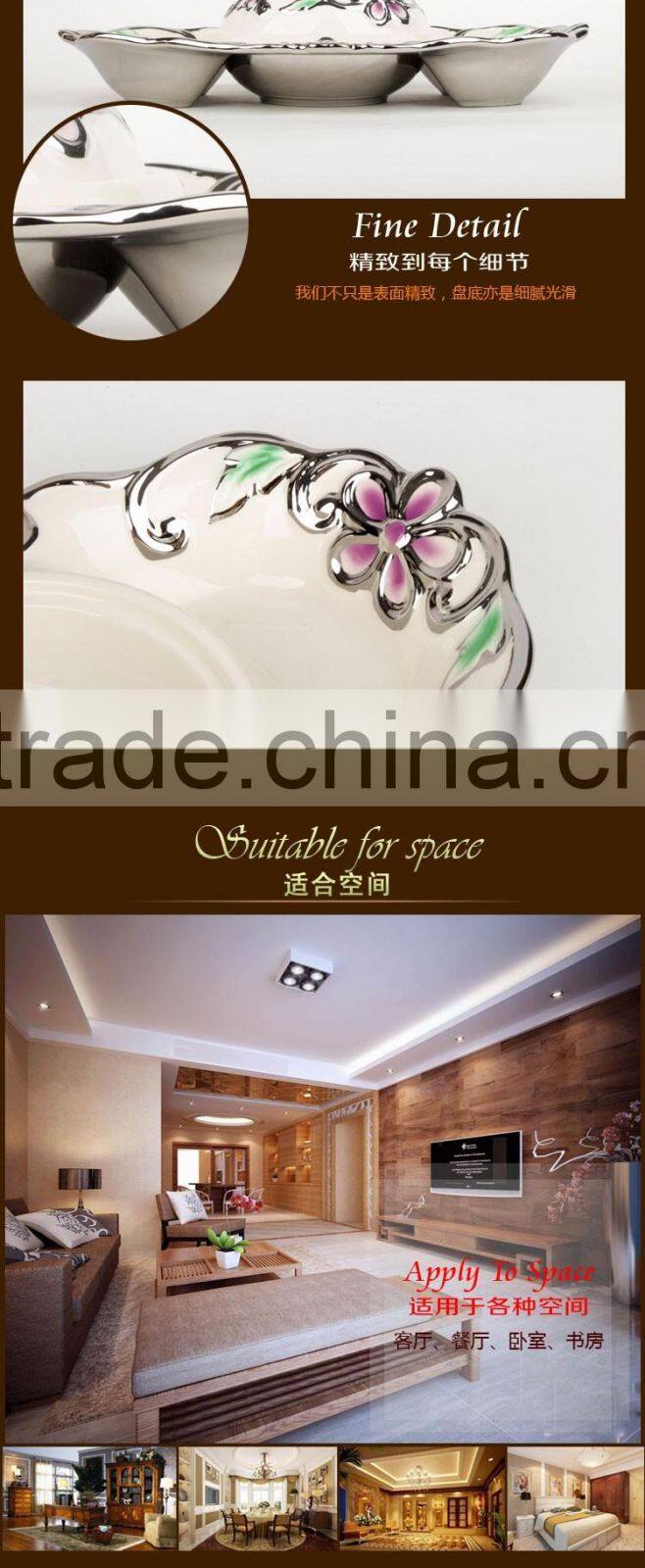 New style china fruit plate /stock soup bowl with lid in stock