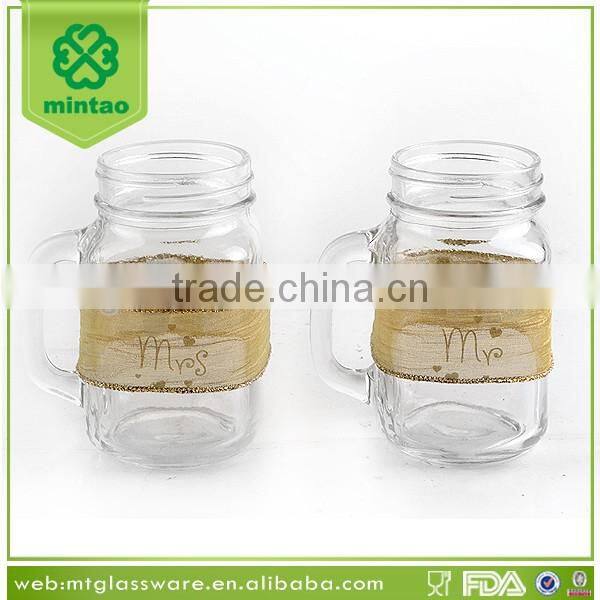 wedding party wine glass goblet with decal