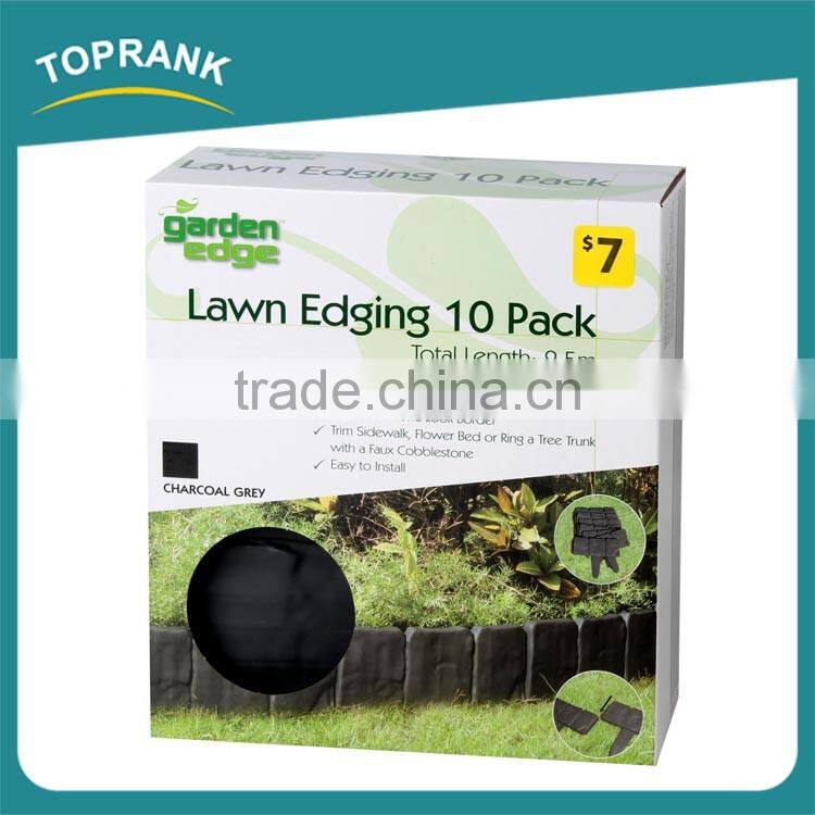 New design 10pcs easily assembled portable garden plastic lawn edging
