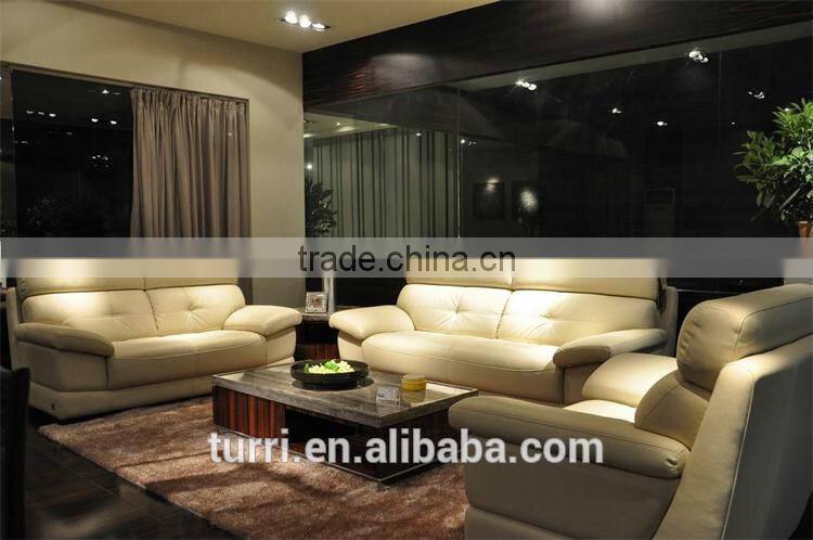 living room modern sectional Italian leather sofa