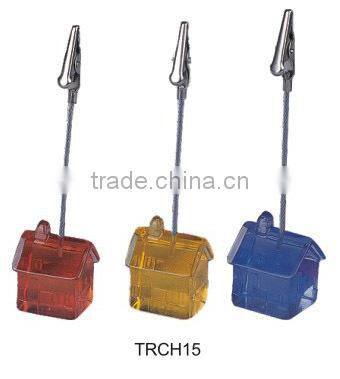 House Shaped Desk Paper Memo Clip Holder & Organizer