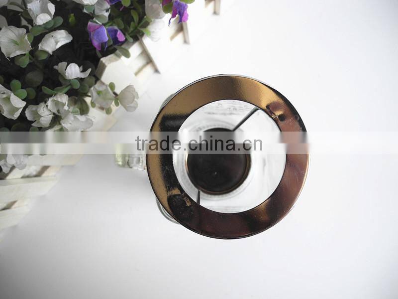 clear glass candle mason handle jar with candle tray and lid