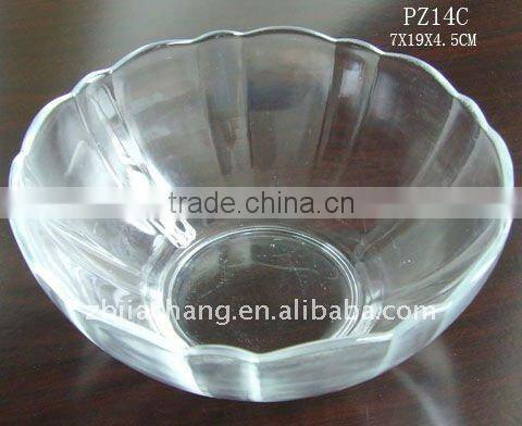 machine made clear glass bowl for food