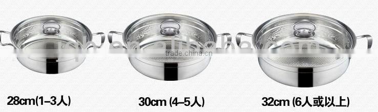 stainless steel high quality casserole pot/soup pot
