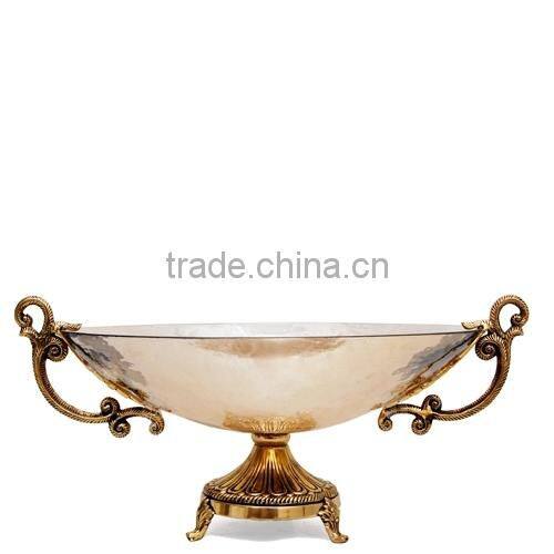 gold plated small candle stand