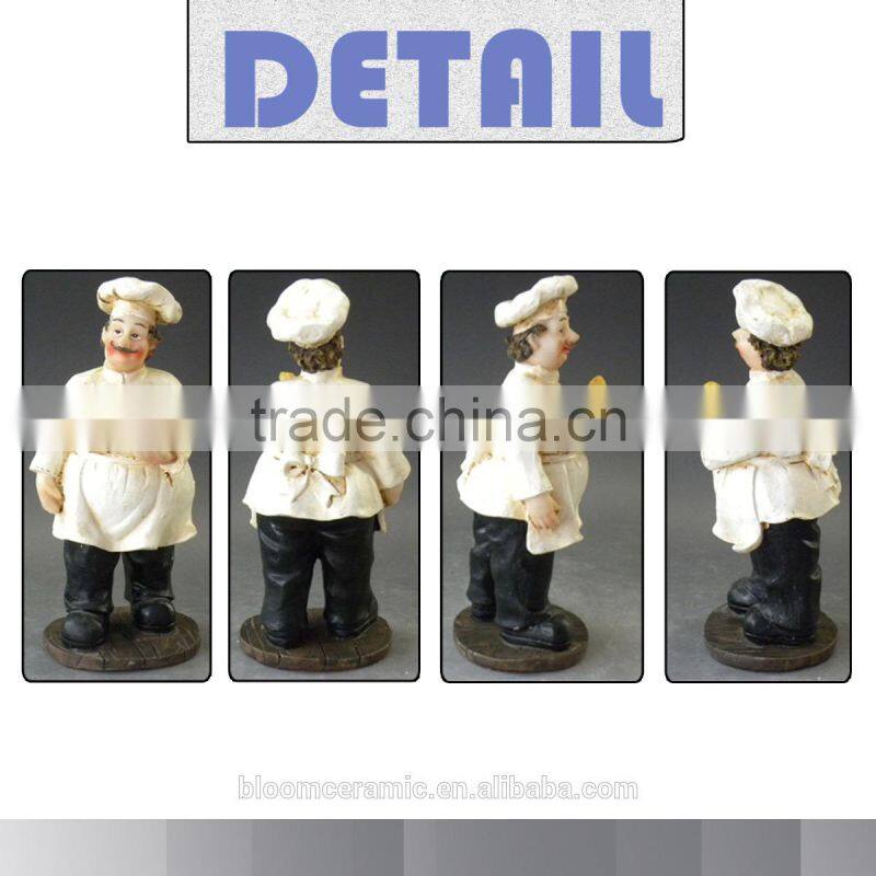 Beautiful home decor resin chef large polyresin statues