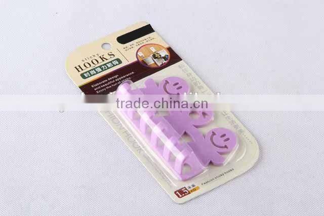 Human shaped 6 hooks plastic toothbrush holder