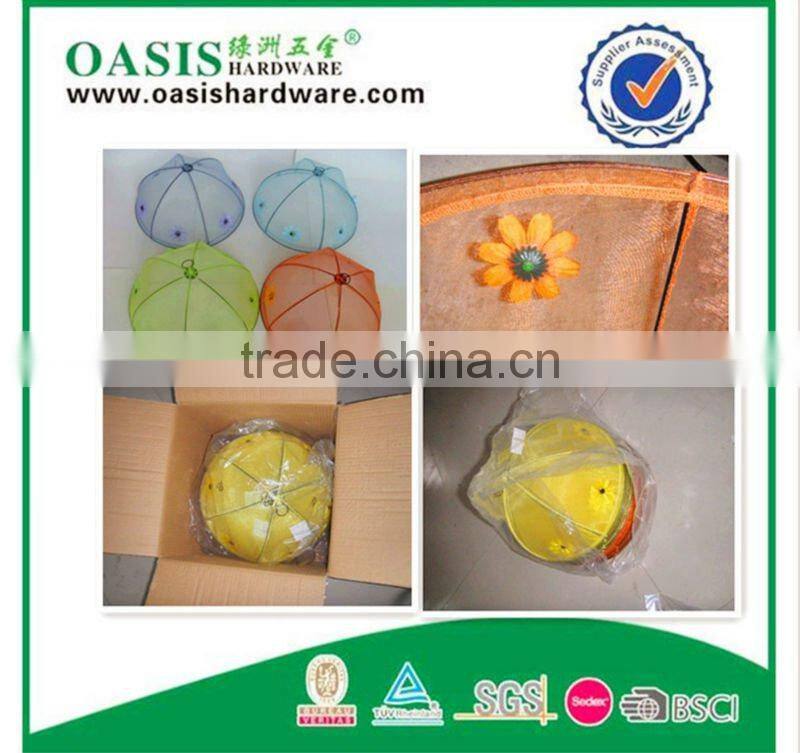Round fixed food cover high quality pearl yarnd