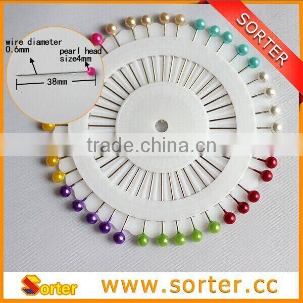 colorful decorative pearl head pin