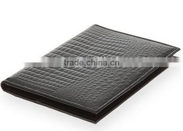 black pu leather passport holder on sale